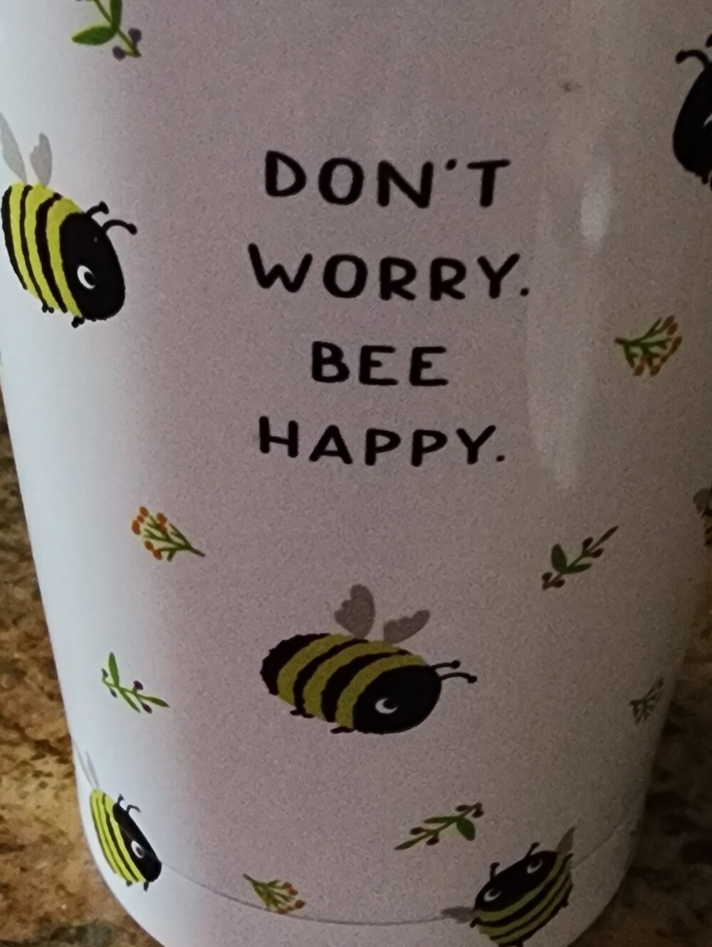 Don’t Worry Bee Happy Floral Bee Tumbler